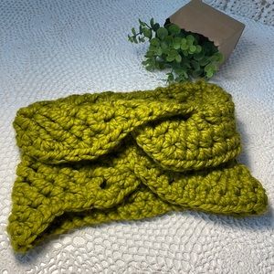 Handcrafted loopy knit neck warmer